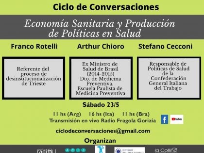 Il secondo Ciclo de conversaciones “Economía Sanitaria y producción de políticas en Salud”