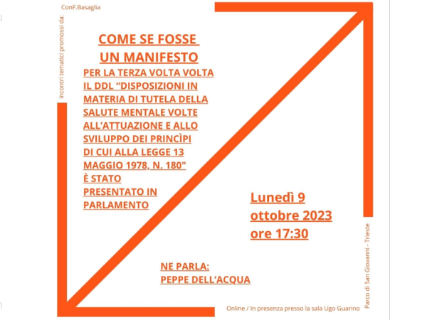 Come se fosse un manifesto – Trieste, 9 ottobre 2023