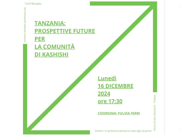Tanzania: prospettive future per la comunità di Kashishi – Trieste, 16 dicembre 2024
