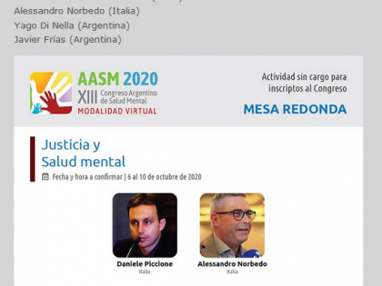 XIII Congreso Argentino de Salud Mental – Tavola rotonda Justicia y Salud mental