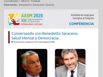 XIII Congreso Argentino de Salud Mental – Conferenza Salud Mental y Democracia